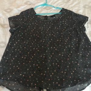 Like New Torrid Rear Buttoning Short Sleeve Blouse